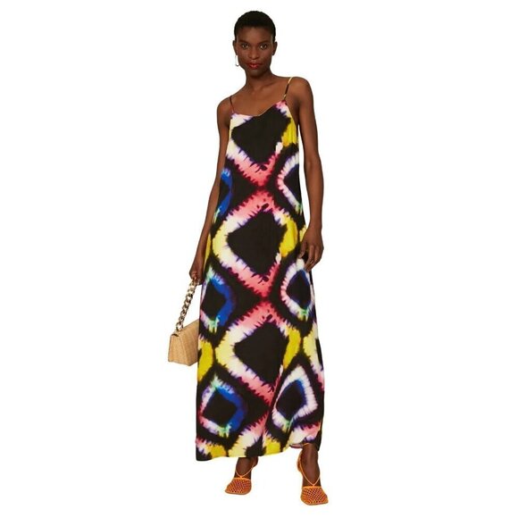 Busayo Collective Tie Dye Midi in Multicolor Medium Womens Womens Long Maxi Gown - Picture 1 of 10